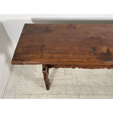 ANITCO GRANDE TAVOLO FRATINO epoca 1600 LEGNO NOCE RETTANGOLO CONSOLLE TABLE OLD