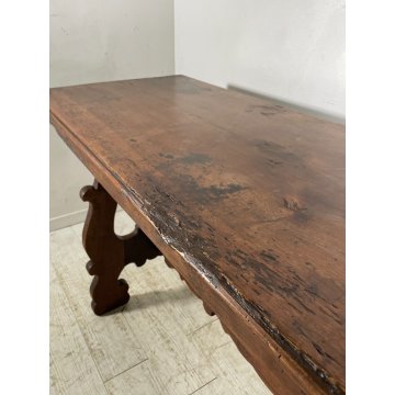 ANITCO GRANDE TAVOLO FRATINO epoca 1600 LEGNO NOCE RETTANGOLO CONSOLLE TABLE OLD