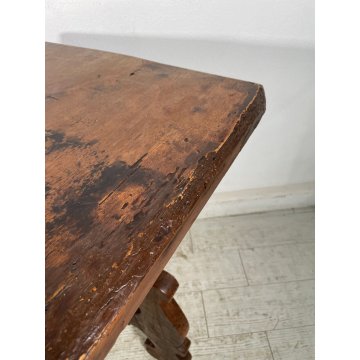 ANITCO GRANDE TAVOLO FRATINO epoca 1600 LEGNO NOCE RETTANGOLO CONSOLLE TABLE OLD