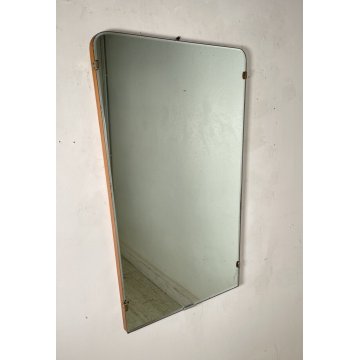 SPECCHIO DA PARETE Design VINTAGE SPECCHIERA ANNI '60 MIRROR LEGNO RETTANGOLARE