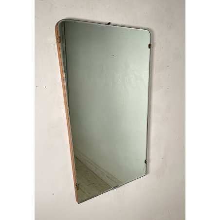SPECCHIO DA PARETE Design VINTAGE SPECCHIERA ANNI '60 MIRROR LEGNO RETTANGOLARE