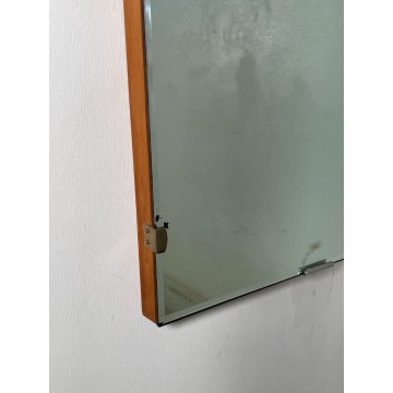 SPECCHIO DA PARETE Design VINTAGE SPECCHIERA ANNI '60 MIRROR LEGNO RETTANGOLARE