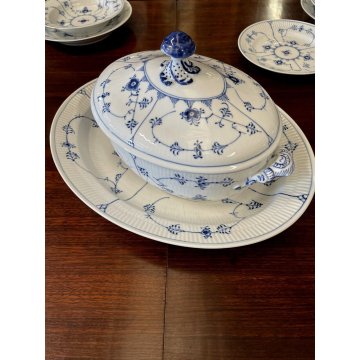 SERVIZIO PIATTI 6 Pers. 24 Pz. Blue Fluted Plain ROYAL COPENHAGEN DANIMARCA '50s