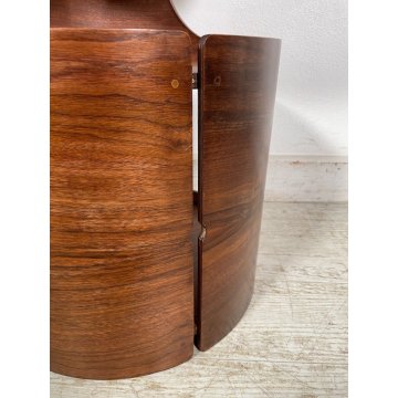 COMODINO DESIGN VINTAGE epoca '1970 LEGNO CURVATO STILE LUIGI CACCIA DOMINIONI