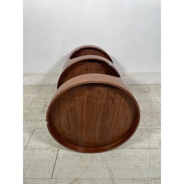 COMODINO DESIGN VINTAGE epoca '1970 LEGNO CURVATO STILE LUIGI CACCIA DOMINIONI