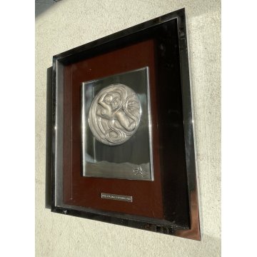 QUADRO BASSORILIEVO Salvador Dalì "Eva Spaziale" n° 1/643 SILVER 925/1000 gr 250