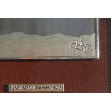 QUADRO BASSORILIEVO Salvador Dalì "Eva Spaziale" n° 1/643 SILVER 925/1000 gr 250