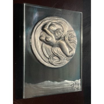 QUADRO BASSORILIEVO Salvador Dalì "Eva Spaziale" n° 1/643 SILVER 925/1000 gr 250