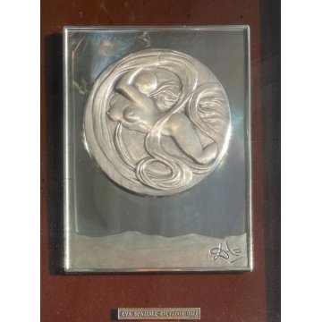 QUADRO BASSORILIEVO Salvador Dalì "Eva Spaziale" n° 1/643 SILVER 925/1000 gr 250