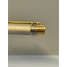 PENNA STILOGRAFICA MUST DE CARTIER SANTOS ACCIAIO ORO VINTAGE FOUNTAIN PEN PARIS