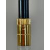 PENNA STILOGRAFICA MUST DE CARTIER SANTOS ACCIAIO ORO VINTAGE FOUNTAIN PEN PARIS