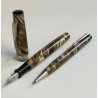 Omega Supernova COPPIA Penna stilografica Matita anni 30 FOUNTAIN PEN MARBLED