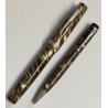 Omega Supernova COPPIA Penna stilografica Matita anni 30 FOUNTAIN PEN MARBLED