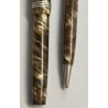 Omega Supernova COPPIA Penna stilografica Matita anni 30 FOUNTAIN PEN MARBLED