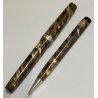 Omega Supernova COPPIA Penna stilografica Matita anni 30 FOUNTAIN PEN MARBLED