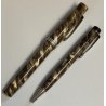 Omega Supernova COPPIA Penna stilografica Matita anni 30 FOUNTAIN PEN MARBLED