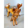 LOTTO 3 PUPAZZO GOMMA Bambi Walt Disney 20/15 cm COLLEZIONE VINTAGE ANNI '70