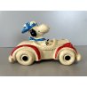 PUPAZZO GOMMA VINTAGE Snoopy  Roadster CAR RUBBERTOY MADE in BRAZIL 1966
