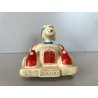 PUPAZZO GOMMA VINTAGE Snoopy  Roadster CAR RUBBERTOY MADE in BRAZIL 1966