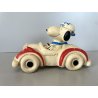 PUPAZZO GOMMA VINTAGE Snoopy  Roadster CAR RUBBERTOY MADE in BRAZIL 1966