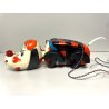 CANE GIOCATTOLO LATTA VINTAGE Cartoon Dog MOVIMENTO TELECOMANDO BATTERIA SCATOLA