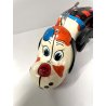 CANE GIOCATTOLO LATTA VINTAGE Cartoon Dog MOVIMENTO TELECOMANDO BATTERIA SCATOLA