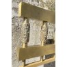 LETTO DESIGN LUCIANO FRIGERIO DI DESIO MOD. BAGDAD ANNI 70 BRONZO DORATO OTTONE