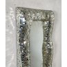 SPECCHIO CORNICE MOSAICO RETTANGOLARE ANNI 80 DILMOS MIRROR DESIGN MODERNO OLD