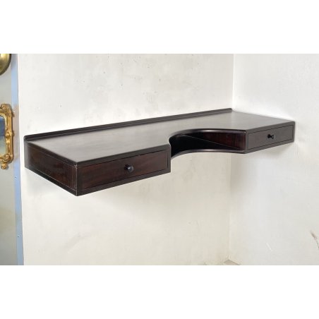 CONSOLLE A MURO ANNI 60 LEGNO DESIGN INGRESSO 2 CASSETTI SCRITTOIO SCRIVANIA
