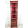 ANTICA VETRINA Tirolese 900 DISPENSA dipinto FLOREALE 5 Ripiani 2 cassetti STIPO