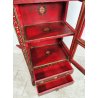 ANTICA VETRINA Tirolese 900 DISPENSA dipinto FLOREALE 5 Ripiani 2 cassetti STIPO