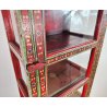 ANTICA VETRINA Tirolese 900 DISPENSA dipinto FLOREALE 5 Ripiani 2 cassetti STIPO