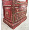 ANTICA VETRINA Tirolese 900 DISPENSA dipinto FLOREALE 5 Ripiani 2 cassetti STIPO