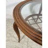TAVOLINO da caffè PAOLO BUFFA VINTAGE ROTONDO VETRO TAVOLO LEGNO NOCE ANNI '40