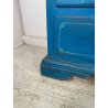 ANTICO COMO BLU 6 CASSETTI legno ABETE epoca 900 CASSETTONE mobile CASSETTIERA
