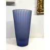 GRANDE VASO Vetri VM Murano FIRMATO L. De Rai INDACO CANNE SATINATO 44,5 cm/h