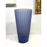 GRANDE VASO Vetri VM Murano FIRMATO L. De Rai INDACO CANNE SATINATO 44,5 cm/h