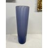 GRANDE VASO Vetri VM Murano FIRMATO L. De Rai INDACO CANNE SATINATO 44,5 cm/h
