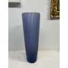GRANDE VASO Vetri VM Murano FIRMATO L. De Rai INDACO CANNE SATINATO 44,5 cm/h
