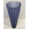 GRANDE VASO Vetri VM Murano FIRMATO L. De Rai INDACO CANNE SATINATO 44,5 cm/h