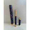 PENNA WATERMAN LADY AGATHE LUXURIOUS FOUNTAIN PEN SET ORO 18K 750 NIB F PURPLE