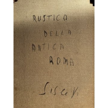 GRANDE QUADRO DIPINTO OLIO TELA Sisley "Rustico dell'antica Roma" PAESAGGIO '900