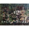 DIPINTO OLIO SERITE Elvezio Bragonzi PAESAGGIO ALPINO "Courmayeur verso sera" 73