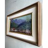 DIPINTO OLIO SERITE Elvezio Bragonzi PAESAGGIO ALPINO "Courmayeur verso sera" 73