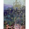DIPINTO OLIO SERITE Elvezio Bragonzi PAESAGGIO ALPINO "Courmayeur verso sera" 73