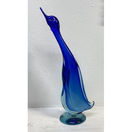 DESIGN SCULTURA OCA Archimede Seguso e Flavio Poli ANNI 50 VETRO MURANO BLU GLAS