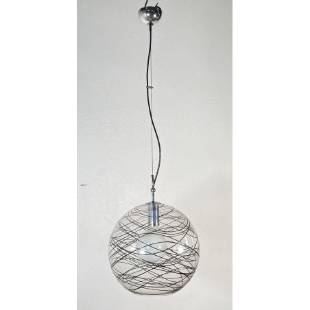 LAMPADARIO DESIGN VETRO MURANO 1970 FERRO LAMPADA SOFFITTO ANNI 70 VINTAGE LAMP