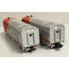 TRENINO Marklin LOCOMOTIVA Santa Fe 4 Vagoni Cargo H0 BOX binari TRASFORMATORE