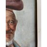 ANTICO DIPINTO OLIO Raffaele Frigerio RITRATTO PESCATORE CON CAPPELLO Primo '900