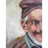 ANTICO DIPINTO OLIO Raffaele Frigerio RITRATTO PESCATORE CON CAPPELLO Primo '900